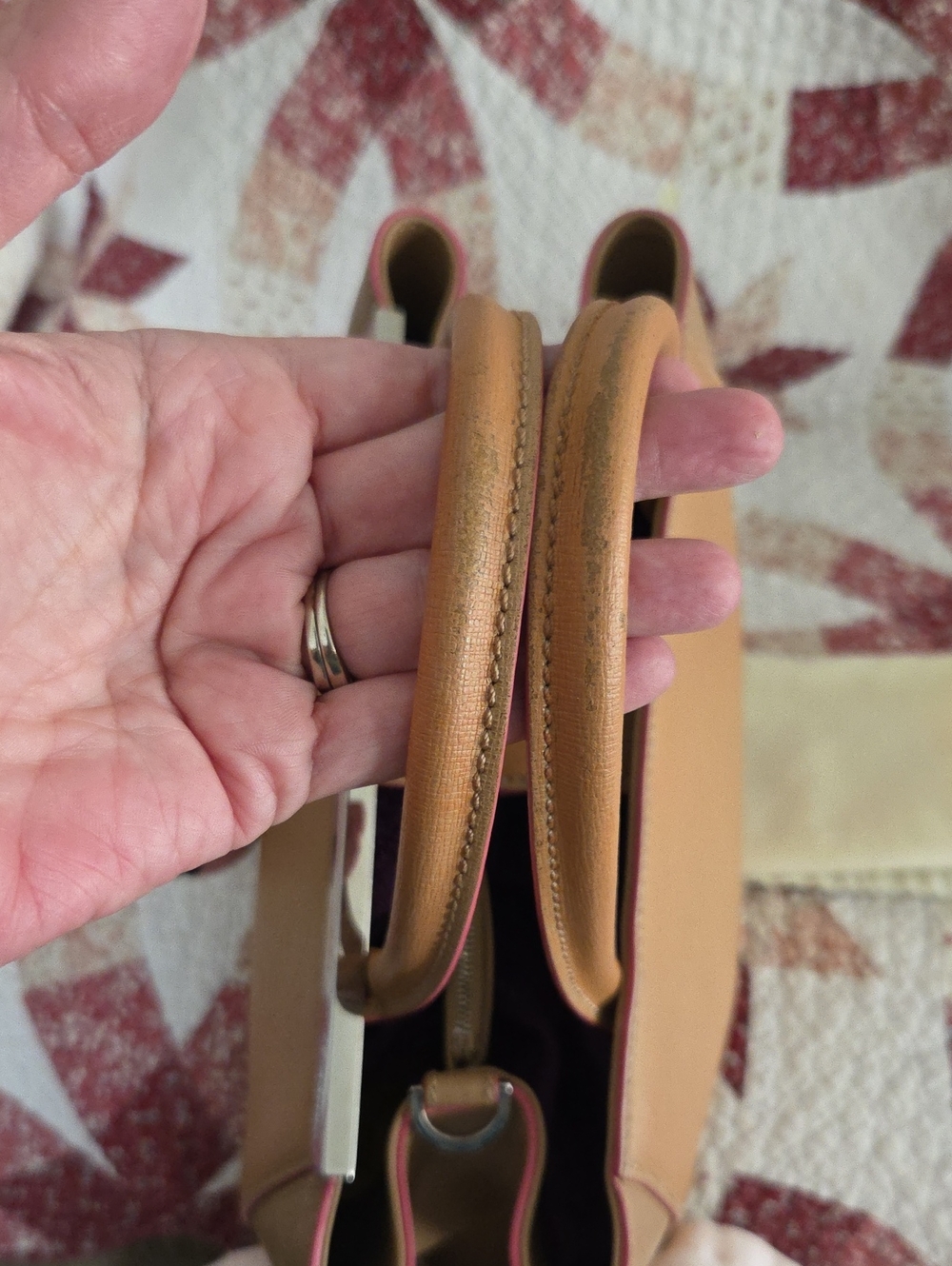 Fendi Tan 2Jours Petite Leather Bag w/Pink Charm & unbranded leather strap - Picture 9 of 14
